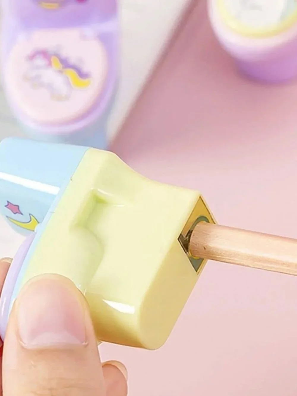 4 Pack Assorted Unicorn Toilet Sharpener with Unicorn Eraser
